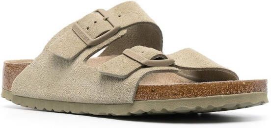 Birkenstock Arizona leren sandalen Groen