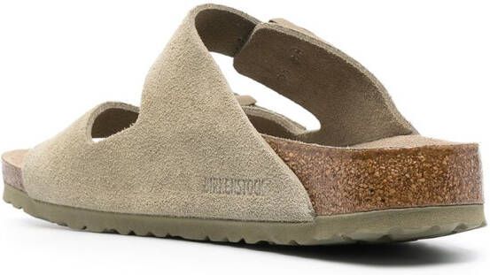 Birkenstock Arizona leren sandalen Groen