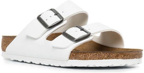 Birkenstock Arizona leren sandalen Wit