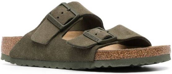 Birkenstock Arizona suède sandalen Groen