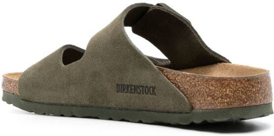 Birkenstock Arizona suède sandalen Groen