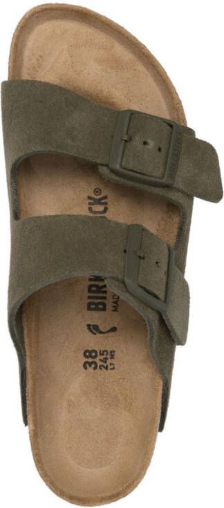 Birkenstock Arizona suède sandalen Groen