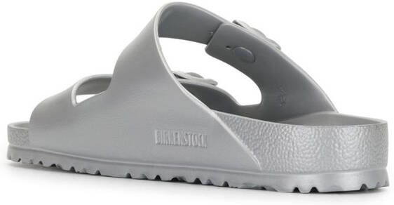 Birkenstock Arizona metallic sandalen Grijs