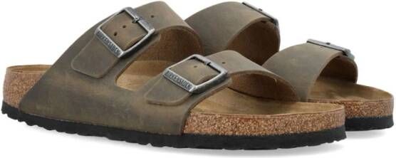 Birkenstock Arizona Oiled leren sandalen Groen