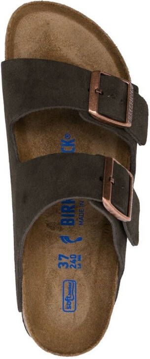 Birkenstock Arizona slippers met open neus Bruin