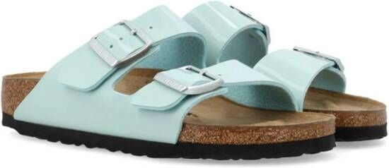 Birkenstock Arizona sandalen met gelakte afwerking Groen