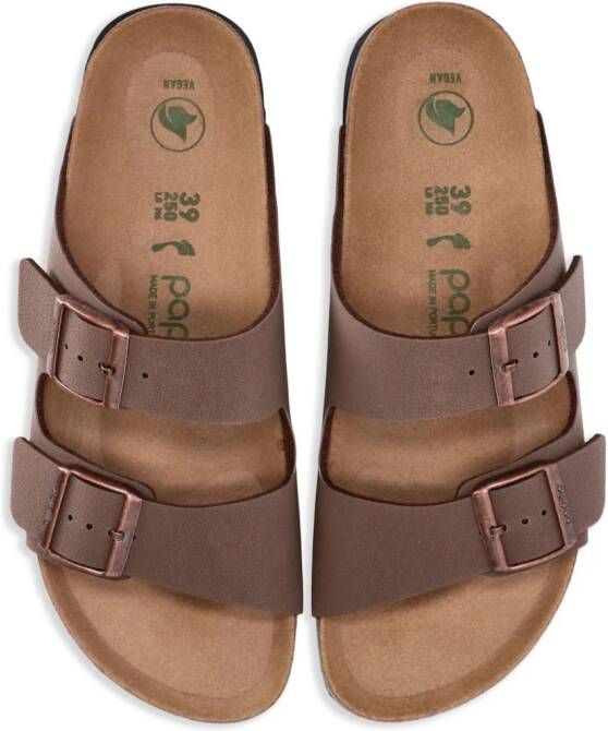 Birkenstock Arizona sandalen met plateauzool Bruin