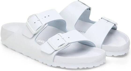 Birkenstock Arizona slippers met plateauzool Wit