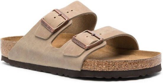 Birkenstock Arizona sandalen met gesp Beige