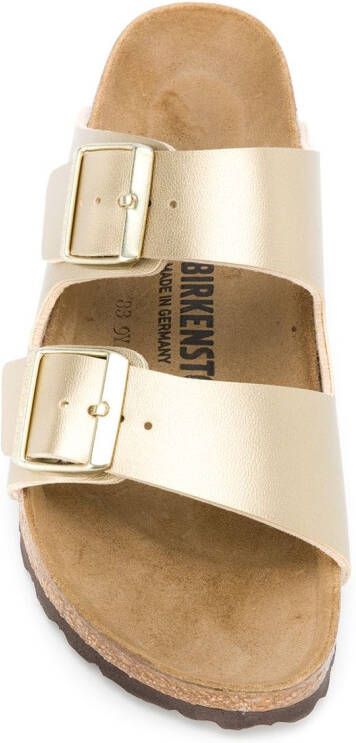 Birkenstock Arizona sandalen met gesp Goud