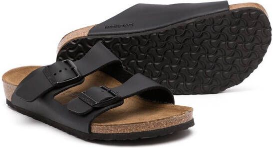 Birkenstock Kids Arizona sandalen met gesp Zwart