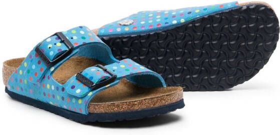 Birkenstock Arizona sandalen met stippen Blauw