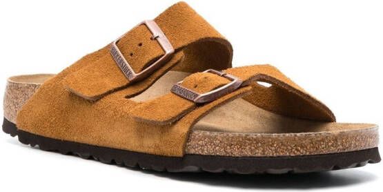 Birkenstock Arizona SFB suède sandalen Bruin