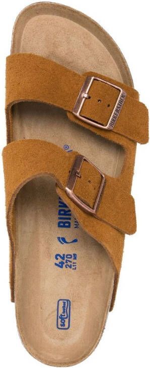 Birkenstock Arizona SFB suède sandalen Bruin