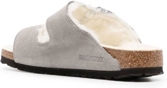 Birkenstock Arizona lammy sandalen Grijs