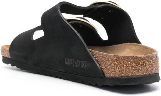 Birkenstock Arizona slippers met gesp Zwart
