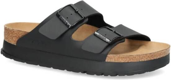 Birkenstock Arizona slippers met plateauzool Zwart