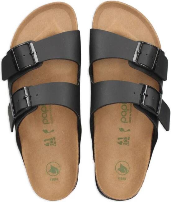 Birkenstock Arizona 25mm slippers met plateauzool Zwart