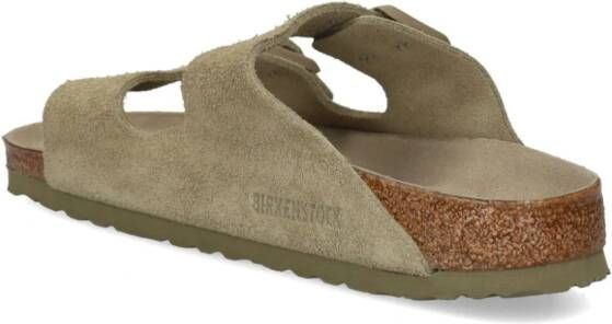 Birkenstock Arizona suède sandalen Groen