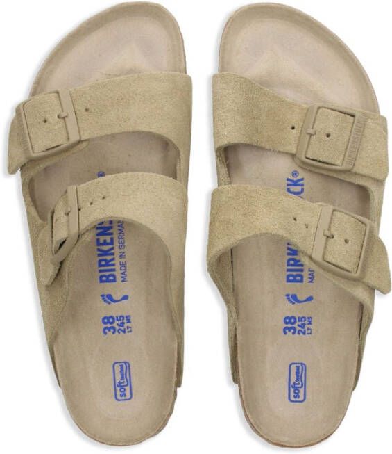 Birkenstock Arizona suède sandalen Groen