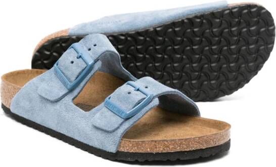 Birkenstock Arizona suède sandalen Blauw