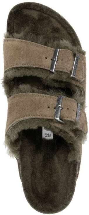 Birkenstock Arizona suède sandalen Groen