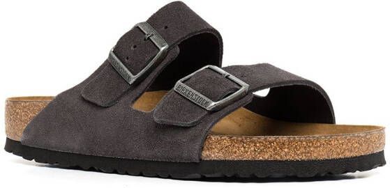 Birkenstock Arizona suède sandalen Zwart