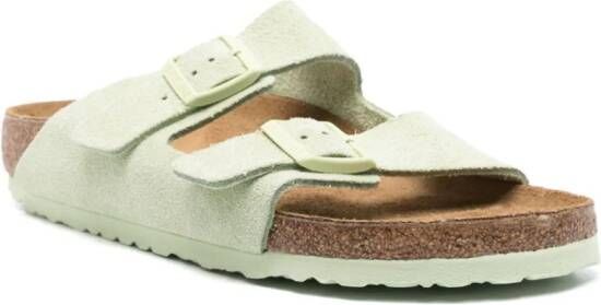 Birkenstock Arizona suède sandalen Groen