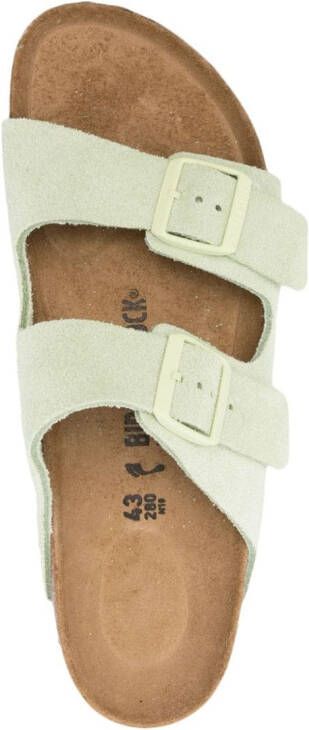 Birkenstock Arizona suède sandalen Groen