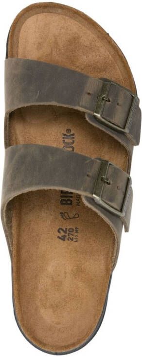 Birkenstock Arizona suède sandalen Groen