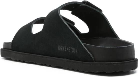 Birkenstock Arizona suède slippers Zwart