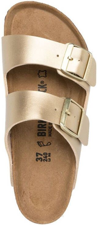 Birkenstock Arizone sandalen met dubbel bandje Goud - Schoenen.nl