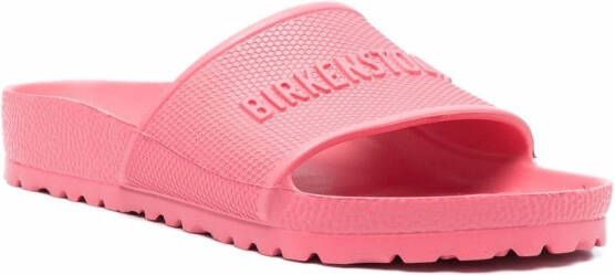 Birkenstock Barbados slippers met logo Roze