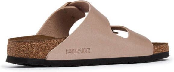 Birkenstock Birko-Flor leren slippers Goud