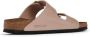 Birkenstock Birko-Flor leren slippers Goud - Thumbnail 3