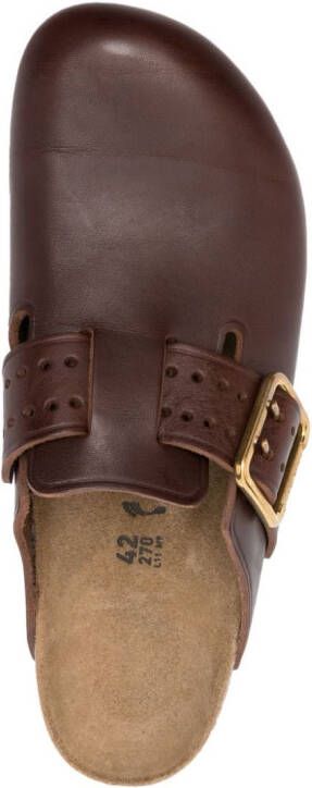 Birkenstock Boston Bold leren slippers Bruin