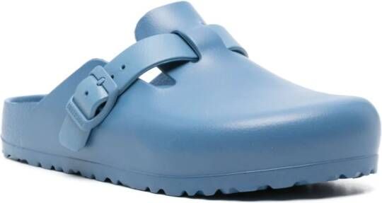 Birkenstock Boston slippers met gesp Blauw