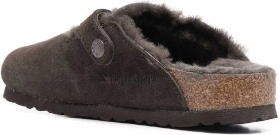 Birkenstock Boston lammy muiltjes Groen