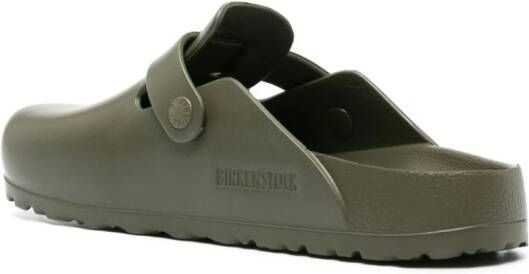 Birkenstock Boston slippers met gesp Groen