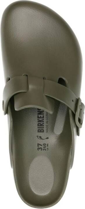 Birkenstock Boston slippers met gesp Groen