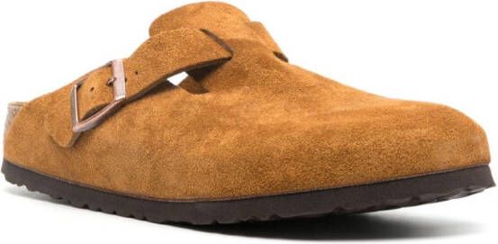 Birkenstock Boston Soft suède slippers Bruin