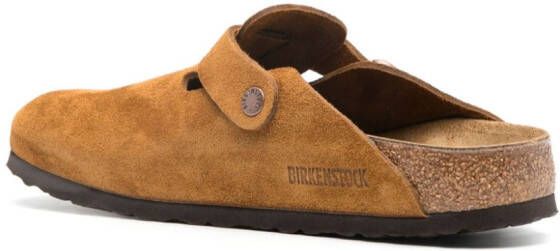 Birkenstock Boston Soft suède slippers Bruin