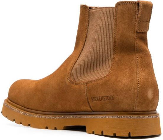 Birkenstock Boston suède enkellaarzen Bruin