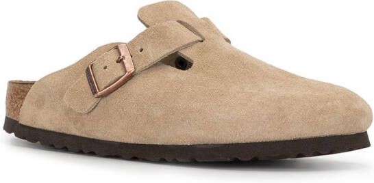 Birkenstock Boston suède klompen Beige