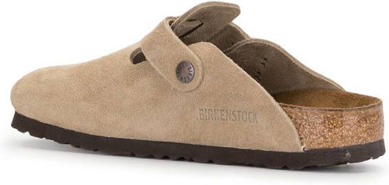 Birkenstock Boston suède klompen Beige