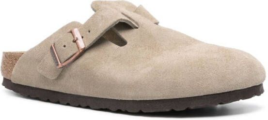 Birkenstock Boston suède sandalen Beige