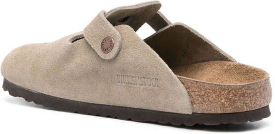 Birkenstock Boston suède sandalen Beige