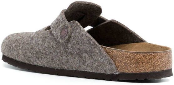 Birkenstock Boston vilten muiltjes Bruin