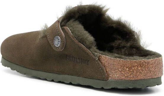 Birkenstock Boston VL suède slippers Groen