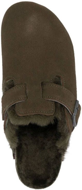 Birkenstock Boston VL suède slippers Groen